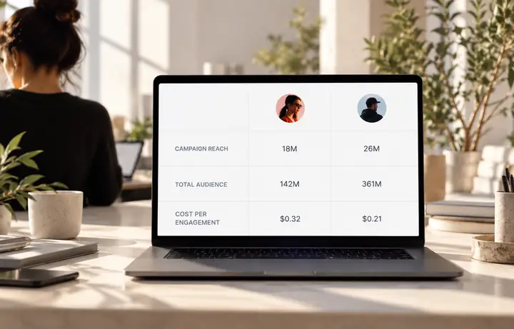 Illustration of competitor research, not a Reachara product screenshot